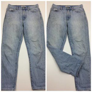 MADEWELL Light Wash 5 Pocket Logo Hardware The Perfect Vintage Jeans